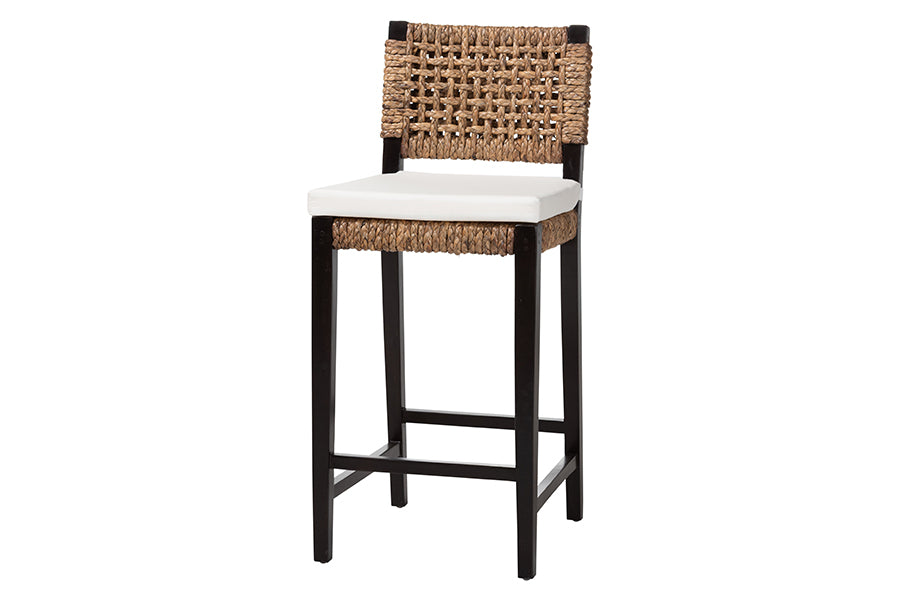 Alise Seagrass Bar Stool with Cushion