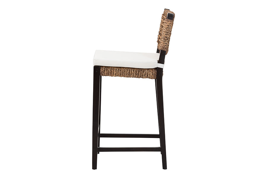 Alise Seagrass Bar Stool with Cushion