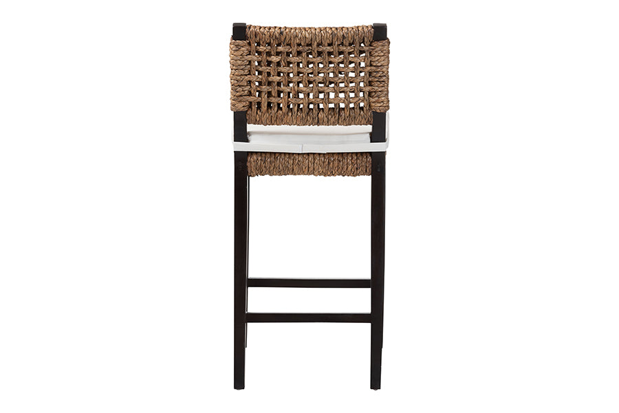 Alise Seagrass Bar Stool with Cushion