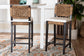 Alise Seagrass Bar Stool with Cushion