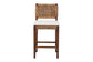 Alise Seagrass Counter Stool with Cushion