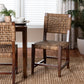 bali & pari Alise Handwoven Seagrass Dining Chair with Mahogany Wood Frame with Cushion- Woven Back and Seat Chair