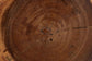 bali & pari Samira Solid Suar Wood Side Table - Handcrafted Sculptural End Table with Hourglass Design, Modern Boho Style for Living Room or Bedroom