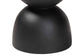 bali & pari Nomiki Solid Suar Wood Side Table - Hand-Carved Sculptural End Table with Hourglass Design, Modern Boho Style for Living Room or Bedroom