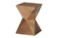 Baxton Studio Pacey Textured Metal Accent Table - Geometric Gold Side Table with Hourglass Silhouette for Indoor or Semi-Outdoor Use
