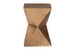 Baxton Studio Pacey Textured Metal Accent Table - Geometric Gold Side Table with Hourglass Silhouette for Indoor or Semi-Outdoor Use