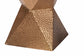 Baxton Studio Pacey Textured Metal Accent Table - Geometric Gold Side Table with Hourglass Silhouette for Indoor or Semi-Outdoor Use