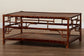 bali & pari Sebalio Tortoise Natural Rattan Coffee Table with Open Shelf - Vintage Style Center Table for Living Room, Sunroom, or Coastal Living Space