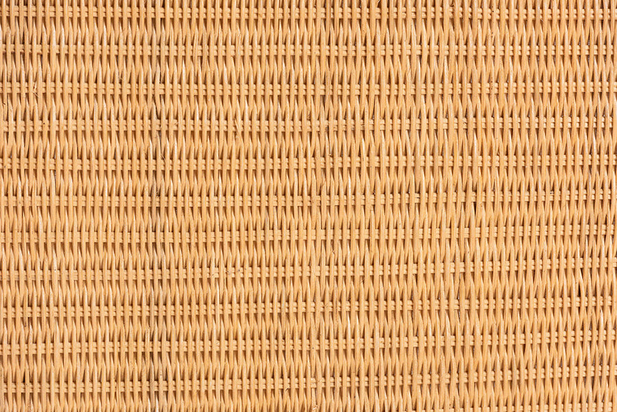 bali & pari Palm Waterfall Natural Rattan Coffee Table - Handwoven Wicker Centerpiece with Curved Silhouette for Boho, Coastal, or Tropical Living Room and Lounge Area