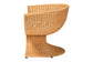 bali & pari Reya Natural Rattan Lounge Chair - Handwoven Wicker Accent Seating with Pedestal Base for Modern Boho, Coastal, or Tropical Living Room Spaces