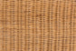 bali & pari Carina Natural Rattan Armchair with Cushion - Handwoven Lounge Chair with U-Shaped Silhouette and Deep Seating for Boho, Coastal, or Tropical Living Spaces