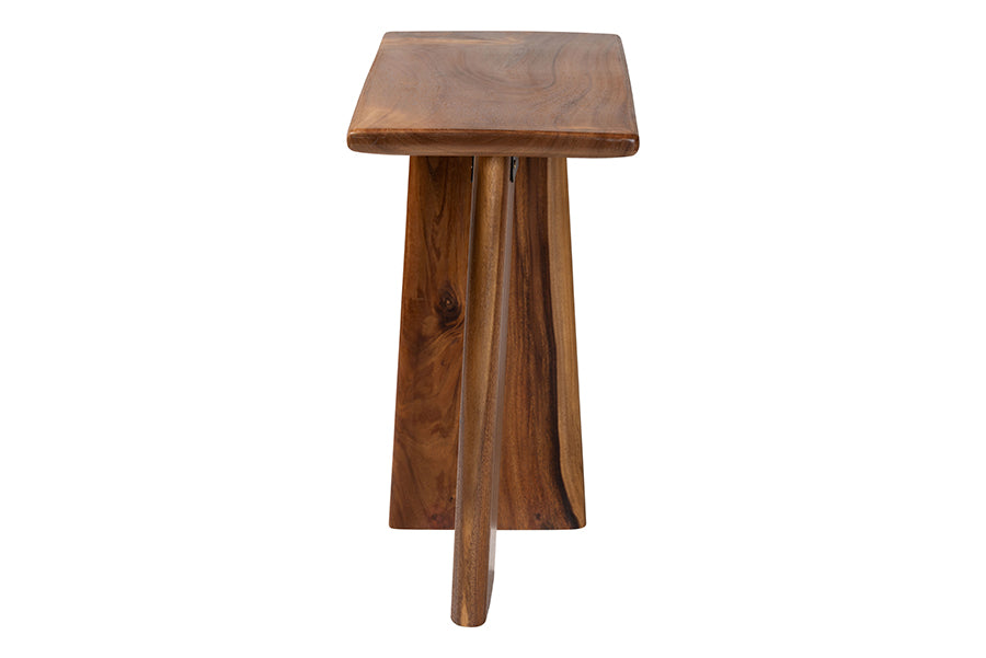 bali & pari Caruso Suar Wood Console Table - Live Edge Statement Table for Entryway or Living Room