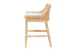 bali & pari Beata Natural Rattan Counter Stool - Handcrafted Wingback Counter Chair with Woven Detailing and Removable Cushion, Coastal Boho Style Seating for Kitchen Island or Dining Area