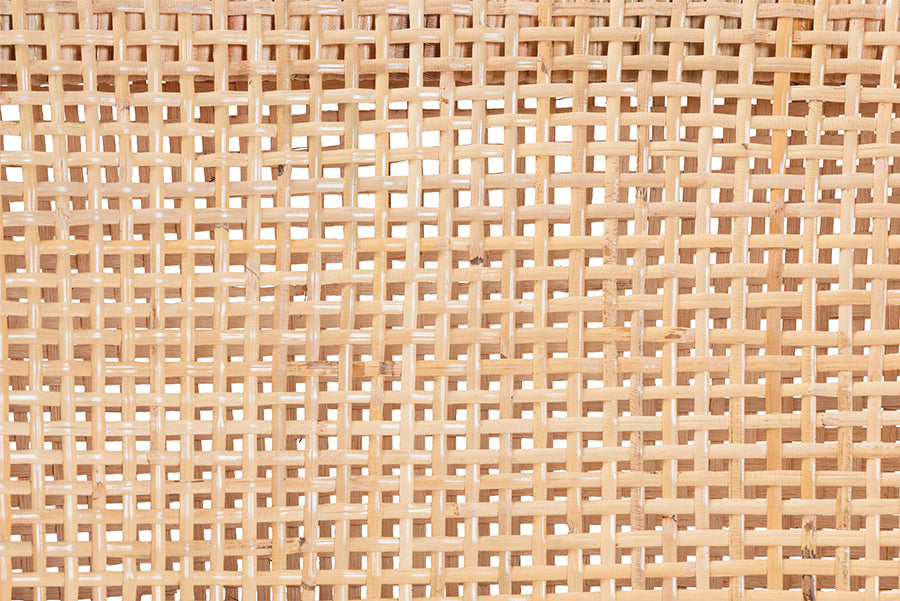 bali & pari Beata Natural Rattan Counter Stool - Handcrafted Wingback Counter Chair with Woven Detailing and Removable Cushion, Coastal Boho Style Seating for Kitchen Island or Dining Area