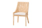 bali & pari Beata Natural Rattan Dining Chair - Handcrafted Wingback Accent Chair with Woven Detailing and Removable Cushion, Coastal Boho Seating for Kitchen or Dining Room