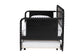 Baxton Studio Lucera Bobbin Daybed with Rolling Trundle - Wooden Bed Frame with Turned Spindle Detailing, Classic Style Sofa Bed for Bedroom or Guest Room, Twin, Black