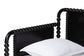 Baxton Studio Lucera Bobbin Daybed with Rolling Trundle - Wooden Bed Frame with Turned Spindle Detailing, Classic Style Sofa Bed for Bedroom or Guest Room, Twin, Black