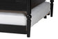 Baxton Studio Lucera Bobbin Daybed with Rolling Trundle - Wooden Bed Frame with Turned Spindle Detailing, Classic Style Sofa Bed for Bedroom or Guest Room, Twin, Black