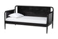 Baxton Studio Lucera Bobbin Daybed - Wooden Spindle Bed Frame, Classic Style Sofa Bed for Bedroom or Guest Room, Twin, Black
