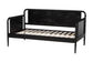 Baxton Studio Lucera Bobbin Daybed - Wooden Spindle Bed Frame, Classic Style Sofa Bed for Bedroom or Guest Room, Twin, Black