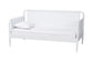 Baxton Studio Lucera Bobbin Daybed - Wooden Bed Frame with Turned Spindle Detailing, Classic Style Sofa Bed for Bedroom or Guest Room, Twin, White