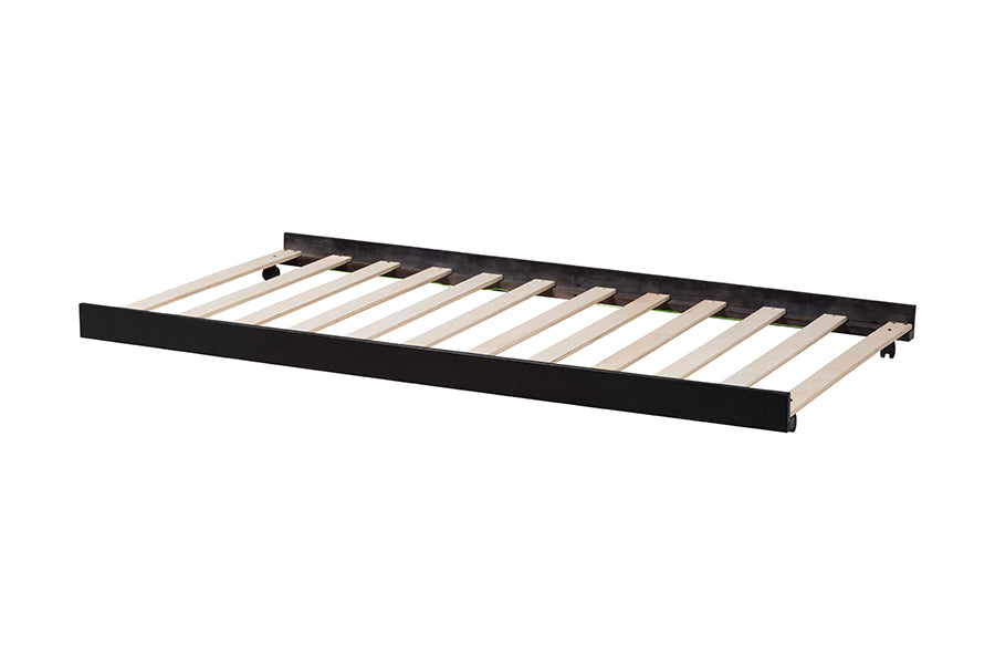 Baxton Studio Lucera Trundle - Underbed Low-Profile Rolling Base for Daybeds and Guest Rooms, Twin, Black