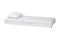 Baxton Studio Lucera Trundle - Underbed Low-Profile Rolling Base for Daybeds and Guest Rooms, Twin, White