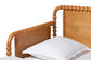 Baxton Studio Lucera Bobbin Twin-To-King Expandable Daybed - Wood Bed Frame with Turned Spindle Detailing, Classic Style Sofa Bed for Bedroom or Guest Room, Oak Brown