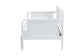 Baxton Studio Lucera Bobbin Twin-To-King Expandable Daybed - Wood Bed Frame with Turned Spindle Detailing, Classic Style Sofa Bed for Bedroom or Guest Room, White