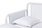 Baxton Studio Lucera Bobbin Twin-To-King Expandable Daybed - Wood Bed Frame with Turned Spindle Detailing, Classic Style Sofa Bed for Bedroom or Guest Room, White