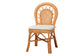 bali & pari Adam Natural Rattan Dining Chair with Curved Backrest and Removable Cushion - Handwoven Wicker Accent Chair for Dining Room or Kitchen
