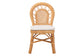 bali & pari Adam Natural Rattan Dining Chair with Curved Backrest and Removable Cushion - Handwoven Wicker Accent Chair for Dining Room or Kitchen