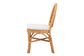 bali & pari Adam Natural Rattan Dining Chair with Curved Backrest and Removable Cushion - Handwoven Wicker Accent Chair for Dining Room or Kitchen