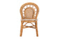 bali & pari Adam Natural Rattan Dining Chair with Curved Backrest and Removable Cushion - Handwoven Wicker Accent Chair for Dining Room or Kitchen