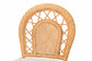 bali & pari Adam Natural Rattan Dining Chair with Curved Backrest and Removable Cushion - Handwoven Wicker Accent Chair for Dining Room or Kitchen