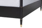 Baxton Studio Tamra King Four-Poster Bedroom Set – Black Wood Bed with Matching Dresser and Two Nightstands FredCo