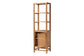 bali & pari Sibu Storage Cabinet with Rattan Door - Tall Accent Display Tower with Open Shelves and Cabinet for Living Room, Bedroom or Office