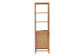 bali & pari Sibu Storage Cabinet with Rattan Door - Tall Accent Display Tower with Open Shelves and Cabinet for Living Room, Bedroom or Office