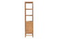 bali & pari Sibu Storage Cabinet with Rattan Door - Tall Accent Display Tower with Open Shelves and Cabinet for Living Room, Bedroom or Office