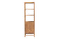 bali & pari Sibu Storage Cabinet with Rattan Door - Tall Accent Display Tower with Open Shelves and Cabinet for Living Room, Bedroom or Office
