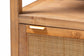 bali & pari Sibu Storage Cabinet with Rattan Door - Tall Accent Display Tower with Open Shelves and Cabinet for Living Room, Bedroom or Office