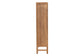 bali & pari Sibu Storage Cabinet with Rattan Doors - Tall Accent Cabinet with Double Doors and Four Interior Shelves for Living Room, Bedroom or Office