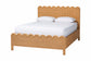 Bali & Pari Maritza Queen Scalloped Rattan Bed Frame – Handwoven Headboard & Footboard, Coastal Boho Bedroom Furniture FredCo