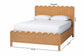 Bali & Pari Maritza King Scalloped Rattan Bed Frame – Handwoven Headboard & Footboard, Coastal Boho Bedroom Furniture FredCo