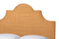 bali & pari Melanie Natural Rattan Bed - Coastal Boho Bed Frame with Scalloped Headboard, King