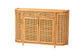 bali & pari McKenna Natural Rattan Sideboard - Handwoven Wicker Buffet Credenza, Boho Coastal Style for Dining or Living Room, 2-Drawer