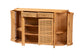 bali & pari McKenna Natural Rattan Sideboard - Handwoven Wicker Buffet Credenza, Boho Coastal Style for Dining or Living Room, 2-Drawer
