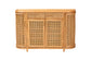bali & pari McKenna Natural Rattan Sideboard - Handwoven Wicker Buffet Credenza, Boho Coastal Style for Dining or Living Room, 2-Drawer