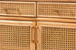 bali & pari McKenna Natural Rattan Sideboard - Handwoven Wicker Buffet Credenza, Boho Coastal Style for Dining or Living Room, 2-Drawer