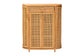 bali & pari McKenna Natural Rattan Storage Cabinet - Handwoven Wicker Accent Cabinet, Boho Coastal Style for Living Room or Entryway, 1-Drawer
